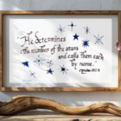 Psalm 147 4 Sterne Bibelverse Christlich Poster