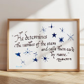 Psalm 147 4 Sterne Bibelverse Christlich Poster