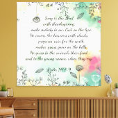 Psalm 147:7-9 leinwanddruck (Insitu (Wohnzimmer))