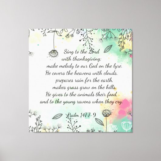 Psalm 147 leinwanddruck (Vorderseite)
