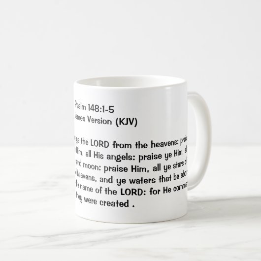 Psalm-148:1 - 5 kaffeetasse (VorderseiteRechts)