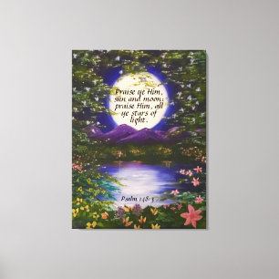 Psalm 148:3 Canvas Print Leinwanddruck