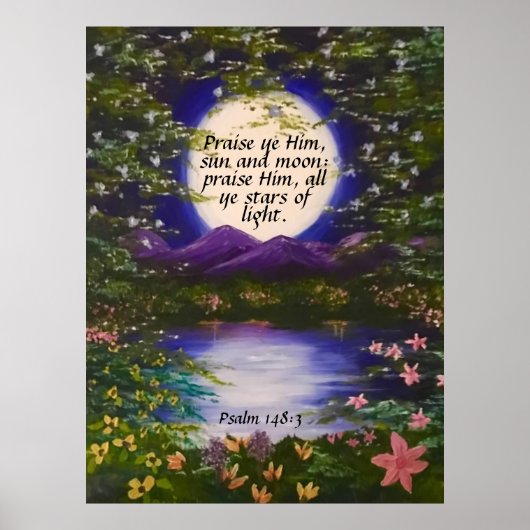 Psalm 148:3 poster (Vorne)