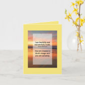 Psalm 149:14 Ich bin furchtbar und wunderbar gemac Karte (Gelbe Blume)