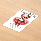 Psalm 149:3 Teddy Ballerina Birthday Greeting Acryleinladungen (Ablage )
