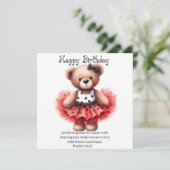 Psalm 149:3 Teddy Ballerina Flat Greeting Card (Stehend Vorderseite)