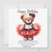 Psalm 149:3 Teddy Ballerina Flat Greeting Card (Vorderseite)