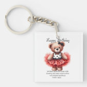 Psalm 149:3 Teddy Ballerina Keychain Schlüsselanhänger (Vorderseite)