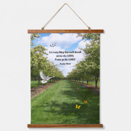 Psalm 150:6 wandteppich mit holzrahmen