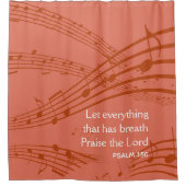 Psalm 150 LASSE ALLES, WAS BATH Music HAT Duschvorhang (Vorderseite)