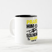 Psalm 150 Trumpet Lob Ihm Kaffee Tasse (Vorderseite Links)