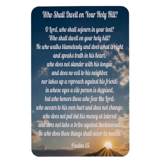 Psalm 15: Kühlschrank Magnet (Vertikal)