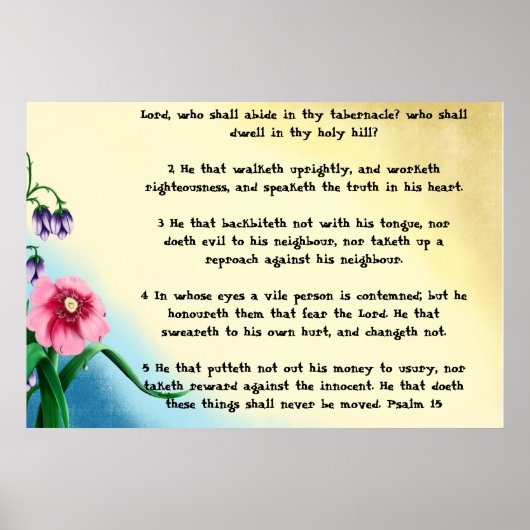 Psalm 15 poster (Vorne)