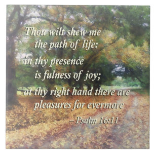 Psalm 16:11 Du zeigst mir den Weg Fliese