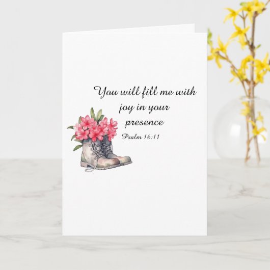 Psalm 16:11 Folded Card Karte (Gelbe Blume)