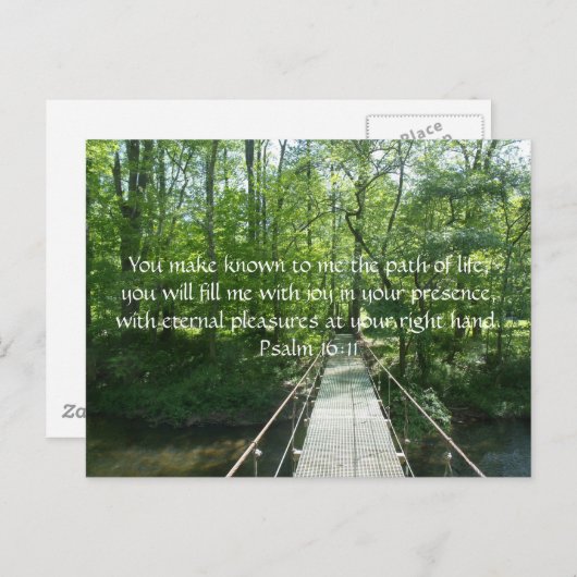 Psalm 16:11 Französische Creek Bridge Postkarte (Vorne/Hinten)
