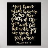 Psalm 16:11 Glitzer, handschriftlich Poster (Vorne)