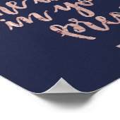 Psalm 16:11 Rose-Goldfolie Poster (Ecke)