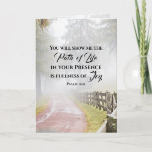 Psalm 16:11 Sie zeigen mir den Weg des Lebens  Karte