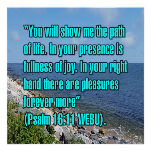 Psalm 16:11 WEBU Poster (Vorderseite)