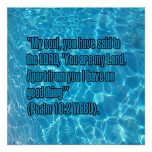 Psalm 16:2 WEBU Poster (Vorderseite)