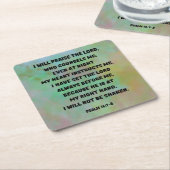 Psalm 16:7-8 Der Herr rät mich Rechteckiger Pappuntersetzer (angewinkelt)