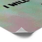 Psalm 16:7-8 I Lob Gott Bibel Verse Poster (Ecke)