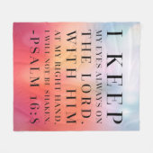 Psalm-16:8 Bibel-Zitat Fleecedecke (Vorderseite (Horizontal))