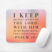 Psalm-16:8 Bibel-Zitat Mousepad (Mit Mouse)