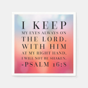Psalm-16:8 Bibel-Zitat Serviette