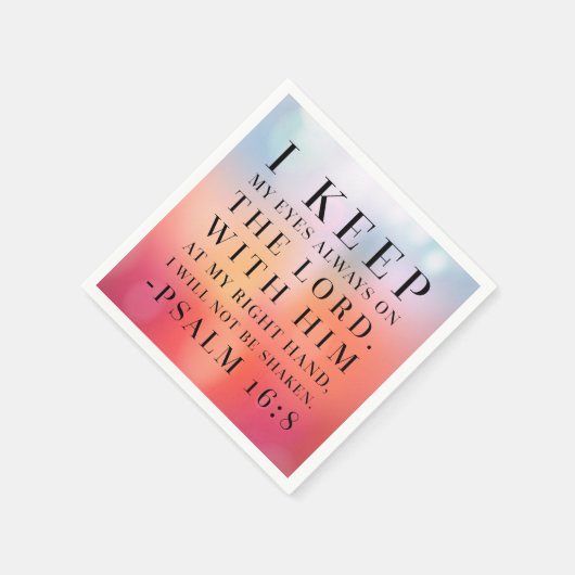 Psalm 16:8 Bibelangebot Serviette (Ecke)