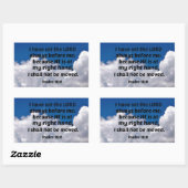 Psalm 16:8 Ich habe Set, der Herr immer vor mir Rechteckiger Aufkleber (Blatt)