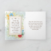 Psalm 16:8 Ich werde nicht erschüttert Bibel Chris Karte (Innenseite)