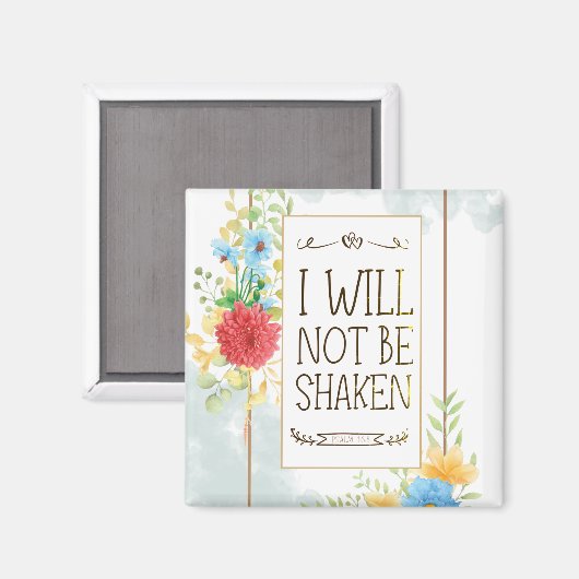 Psalm 16 8 Ich werde nicht erschüttert Bibel Chris Magnet (Vorderseite/Rückseite)