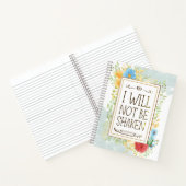 Psalm 16 8 Ich werde nicht erschüttert Bibel Chris Notizblock (Innenseite)