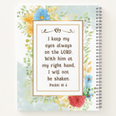 Psalm 16 8 Ich werde nicht erschüttert Bibel Chris Notizblock (Rückseite)