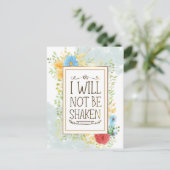 Psalm 16 8 Ich werde nicht erschüttert Bibel Chris Postkarte (Stehend Vorderseite)