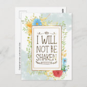 Psalm 16 8 Ich werde nicht erschüttert Bibel Chris Postkarte (Vorne/Hinten)