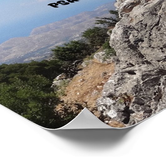 Psalm 16:8 "Ich werde nicht erschüttert" Landschaf Poster (Ecke)