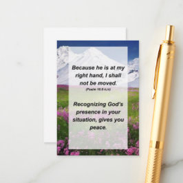 Psalm 16:8 Weil Er zu meiner rechten Hand ist, wer Begleitkarte