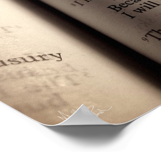 Psalm 16 Print Poster (Ecke)