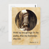 Psalm 17:5 Die Via Dolorosa in Jerusalem Postkarte (Vorne/Hinten)