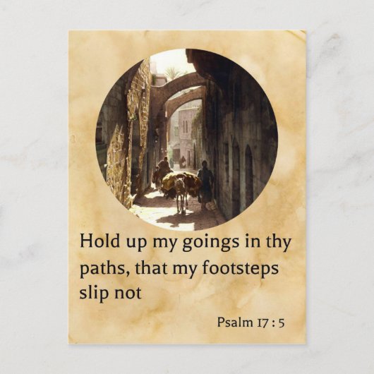 Psalm 17:5 Die Via Dolorosa in Jerusalem Postkarte (Vorderseite)