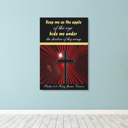 Psalm 17:8 Behielt mich als Apfel des Auges... Leinwanddruck (Insitu (Holzboden))