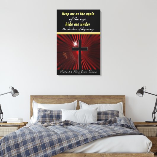 Psalm 17:8 Behielt mich als Apfel des Auges... Leinwanddruck (Insitu (Schlafzimmer))