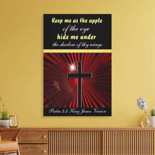 Psalm 17:8 Behielt mich als Apfel des Auges... Leinwanddruck (Insitu (Wohnzimmer))