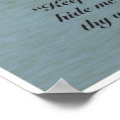 Psalm 17:8 Buchdruck, Version B Poster (Ecke)