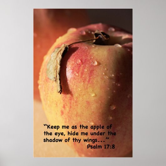 Psalm 17:8 Schrift Drucken Poster (Vorne)