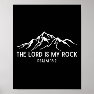 Psalm 182 Der Herr ist mein Fels, Ostern Bibelvers Poster