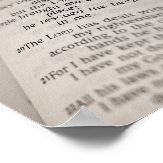 Psalm 18:19 [Drucken] Poster (Ecke)